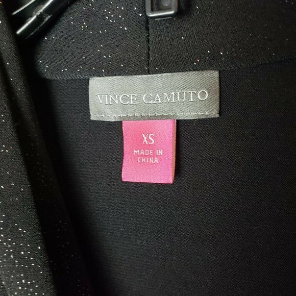 Vince Camuto Sparkle Ruched Top Rich Black XS - Picture 4 of 8